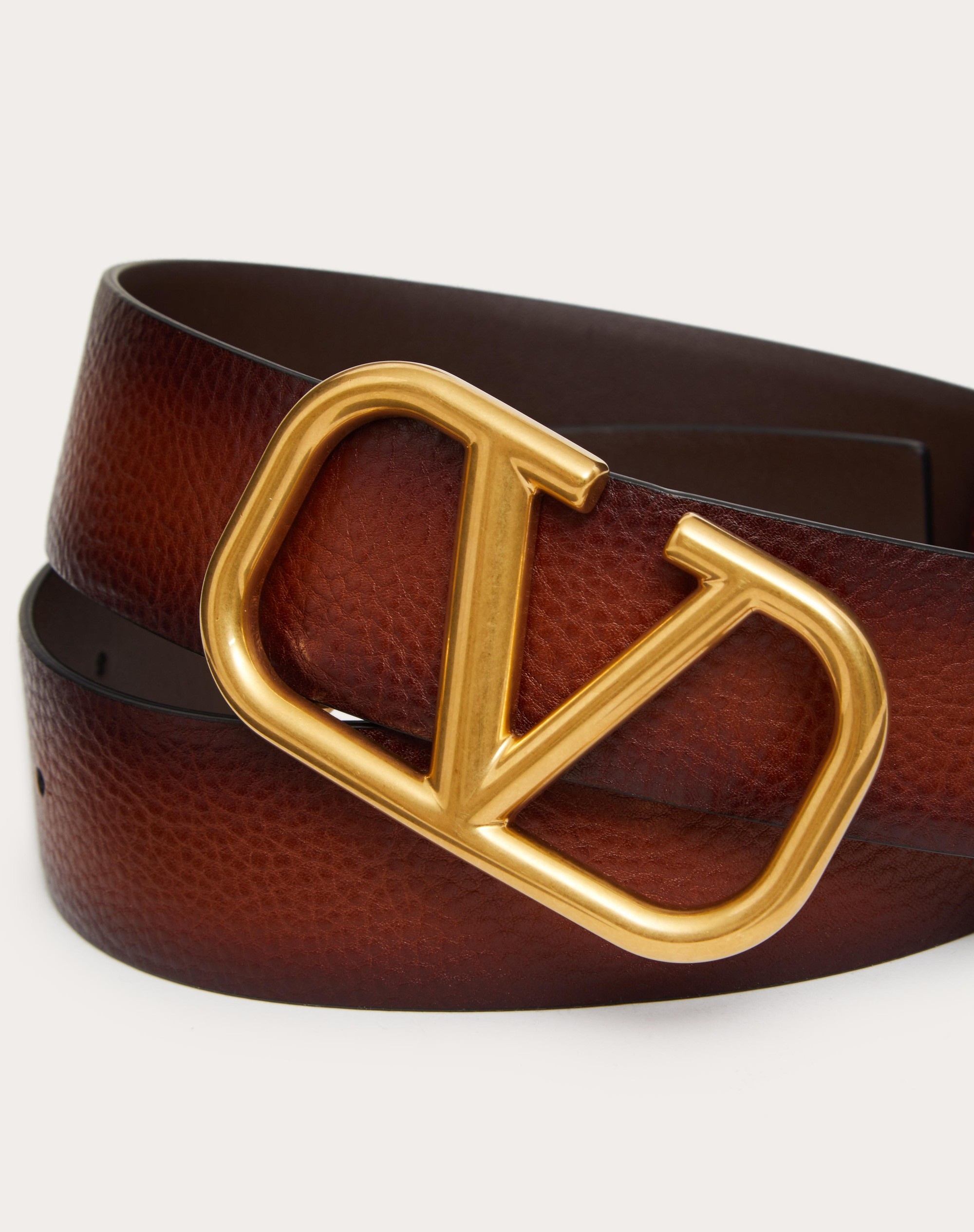 VLOGO SIGNATURE BUFFERED COWHIDE BELT 40 MM - 2
