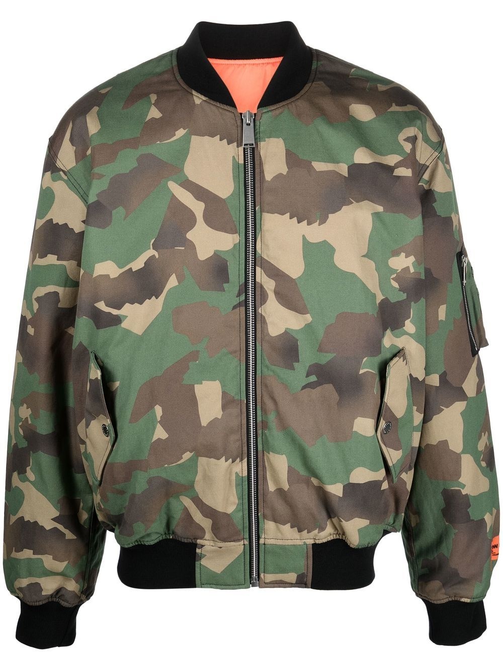 camouflage print bomber jacket - 1