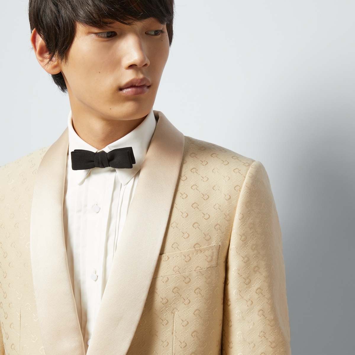Horsebit wool silk jacquard jacket - 3