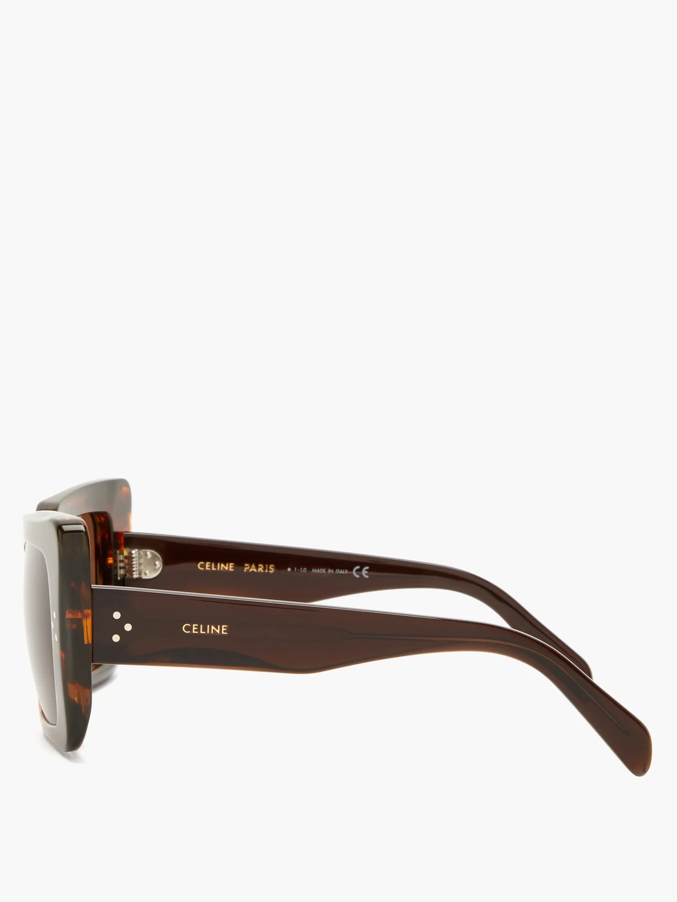 Rectangular tortoiseshell-acetate sunglasses - 3