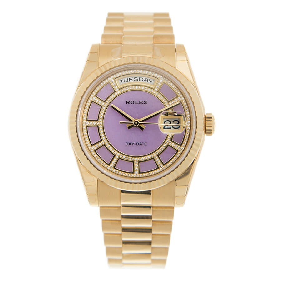 Rolex Day-Date Diamond Purple Dial Ladies Watch 118238 LDP - 3