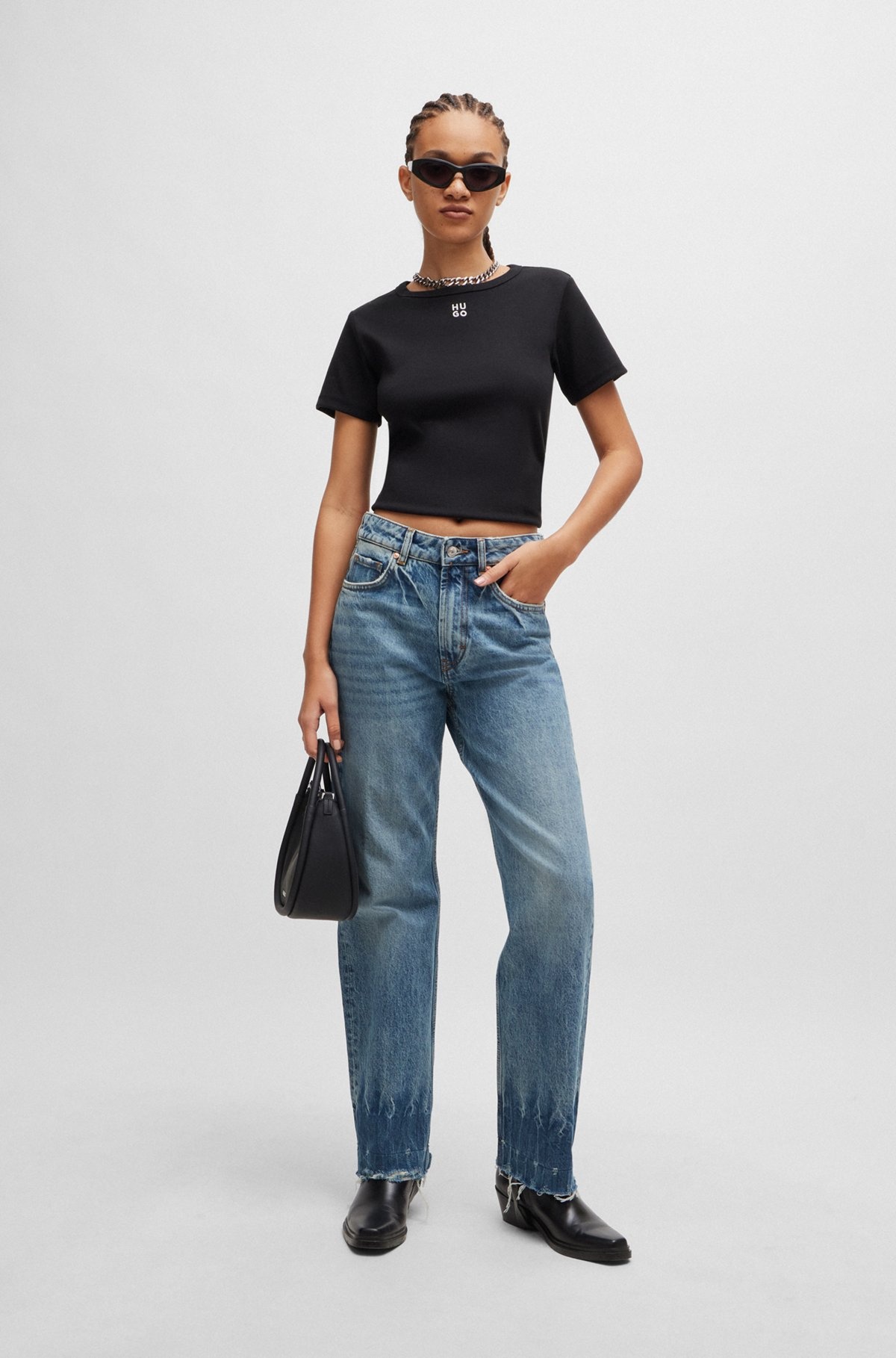 RELAXED-FIT JEANS IN BLUE TINTED DENIM - 3