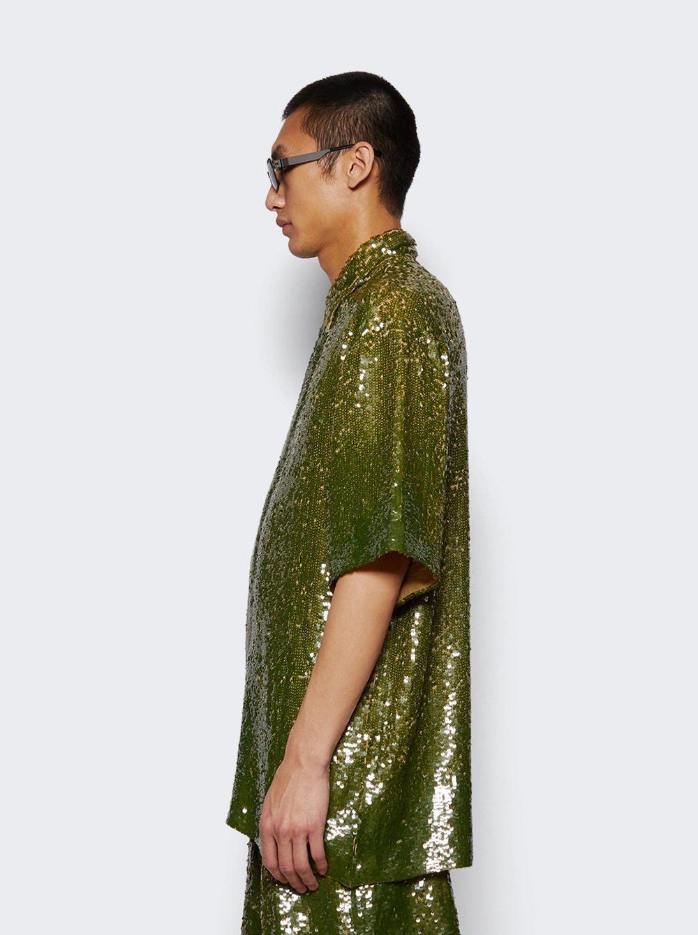 Embellished Shirt Khaki Green - 3