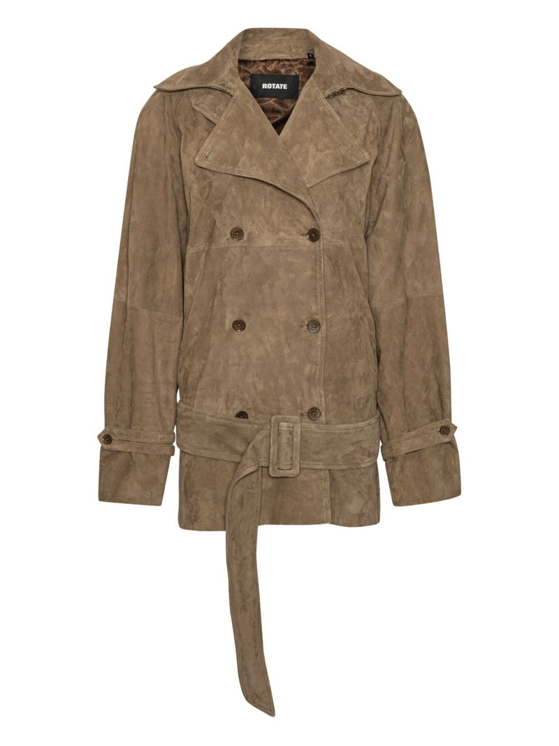 belted oversize suede jacket 1