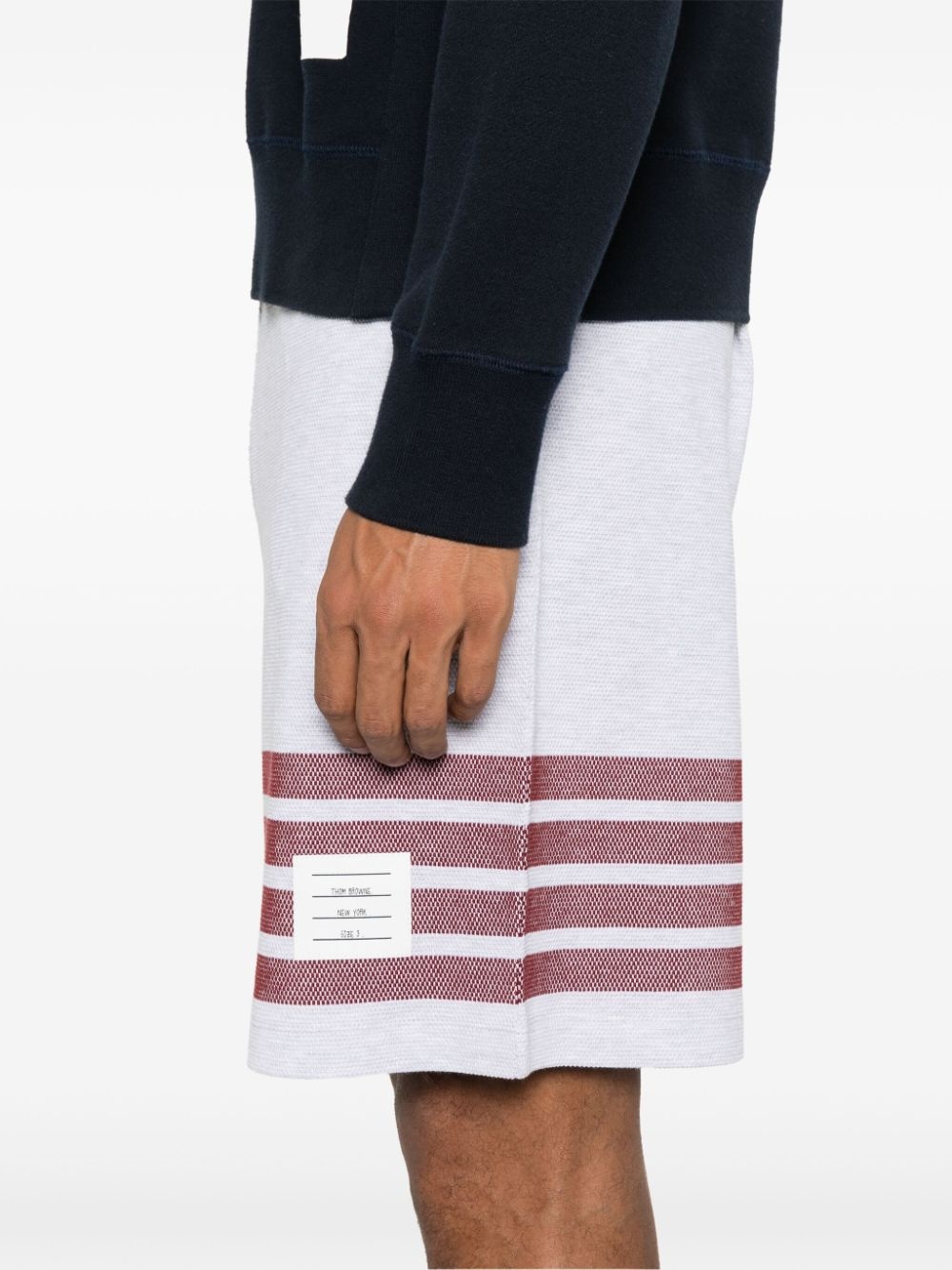 4-Bar cotton track shorts - 5