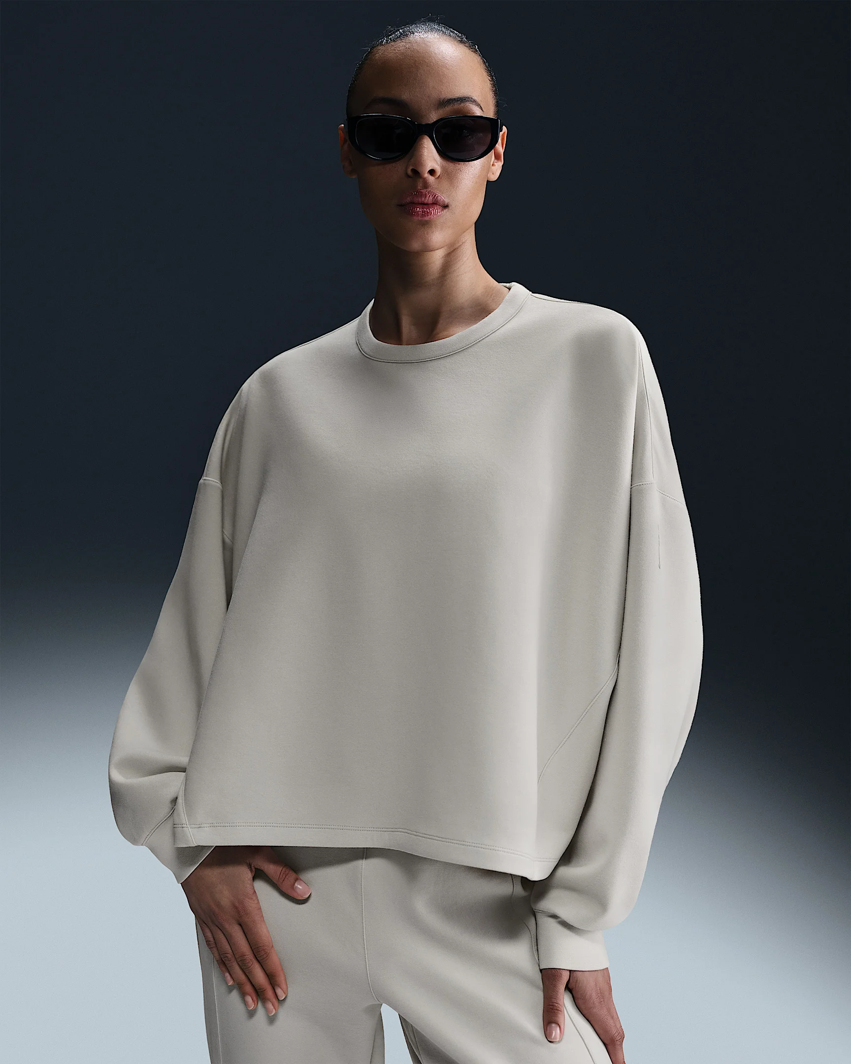 Nike 24.7 ImpossiblySoft Women's Dri-FIT Oversized Crew-Neck Top - 1