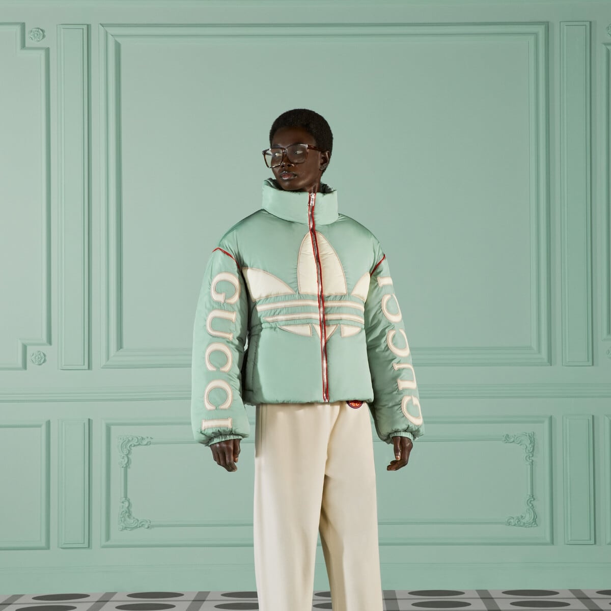 adidas x Gucci padded nylon bomber - 6