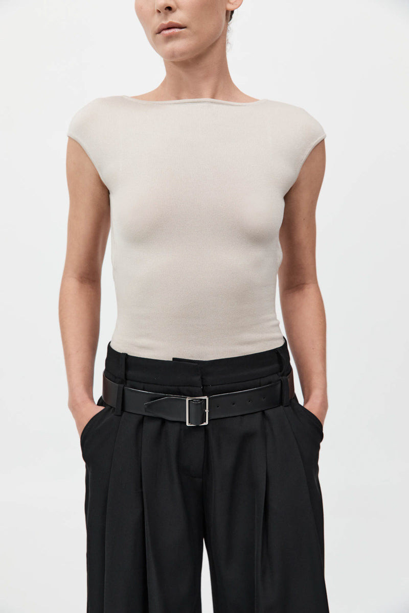 Sculpted Ballet Knit Top - Creme 4
