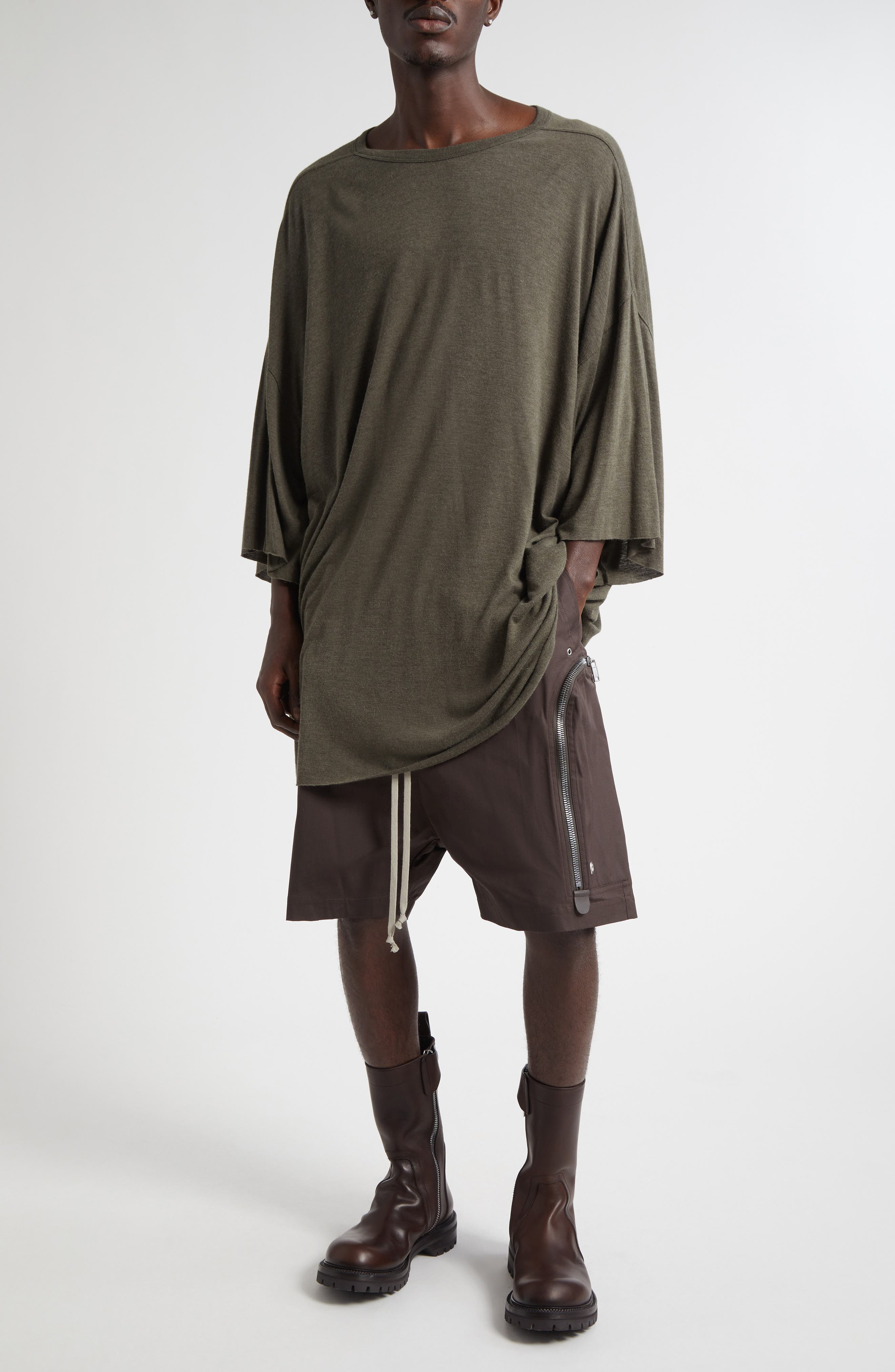 Rick Owens Tommy Oversize T-Shirt in Bosco at Nordstrom - 2