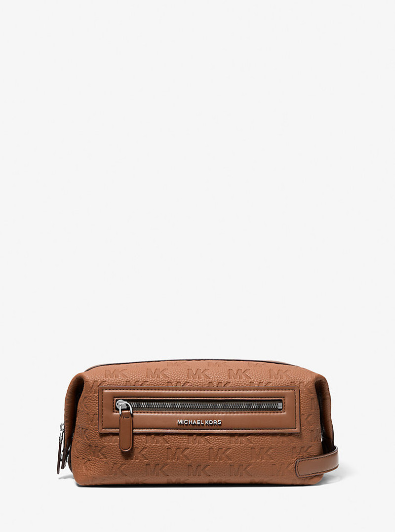 Jet Set Logo Embossed Leather Travel Kit 1