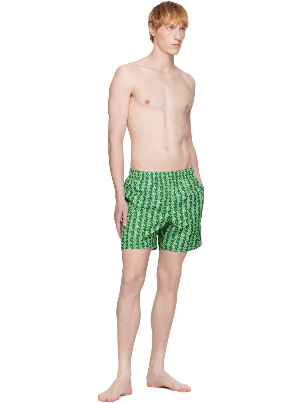 Green Monogram Swim Shorts - 4