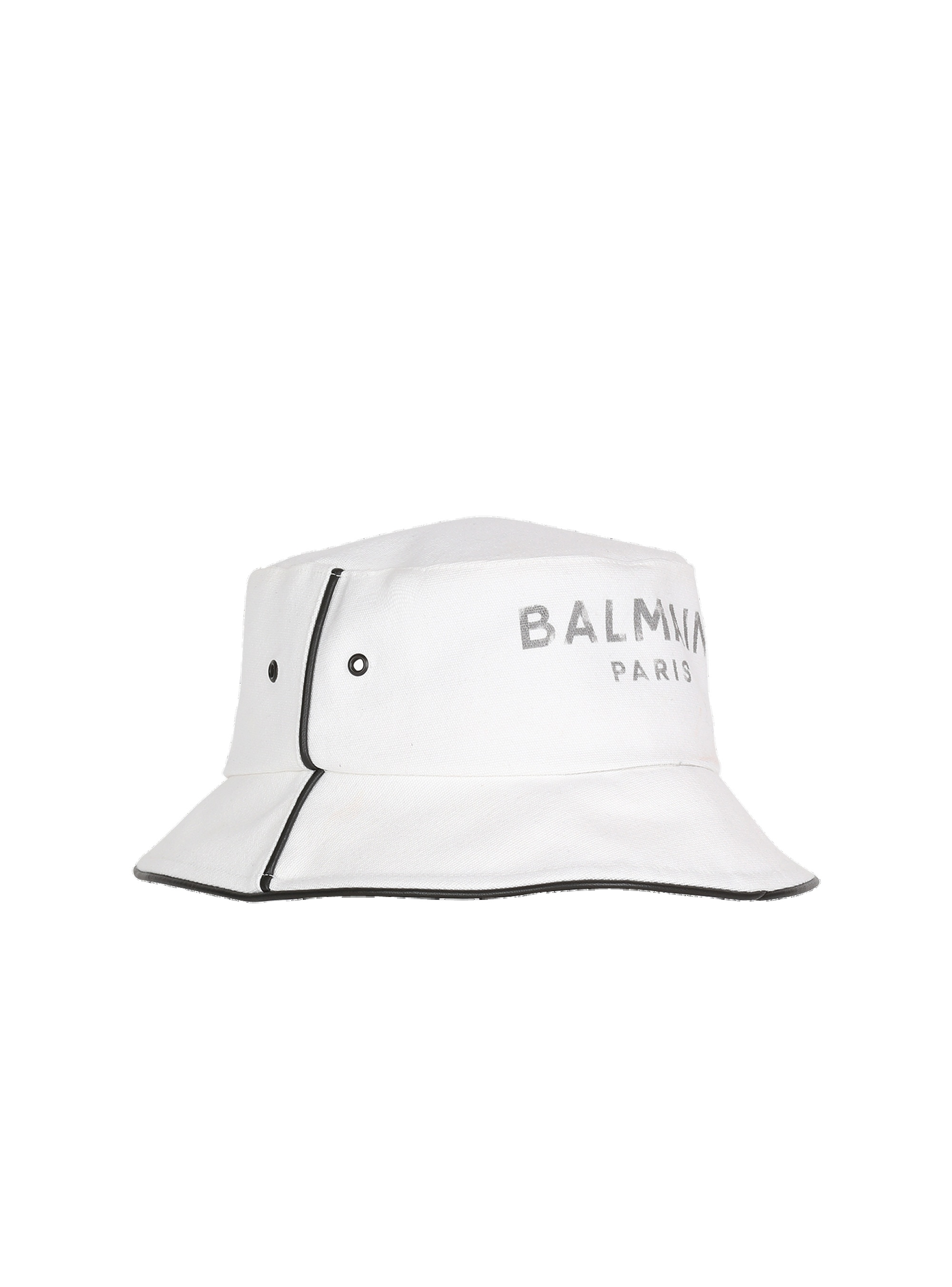 Cotton and leather B-Army bucket hat with Balmain logo - 3