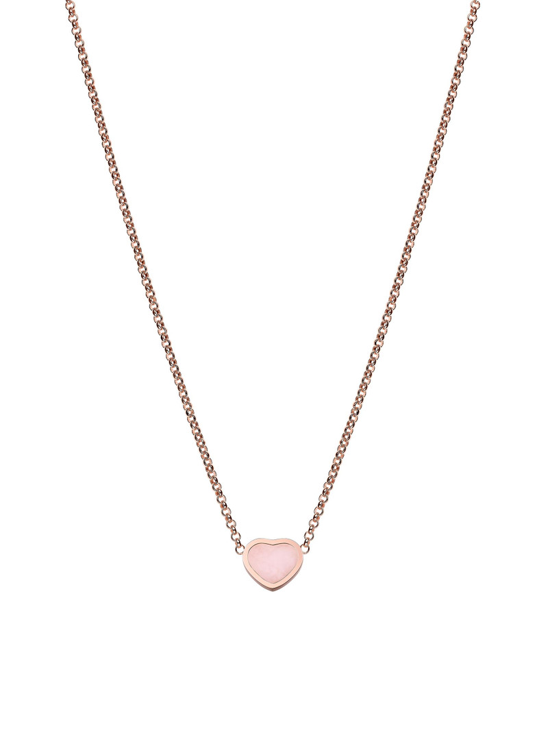 Women's My Happy Hearts 18K Rose Gold & Pink Opal Pendant Necklace - Pink 1