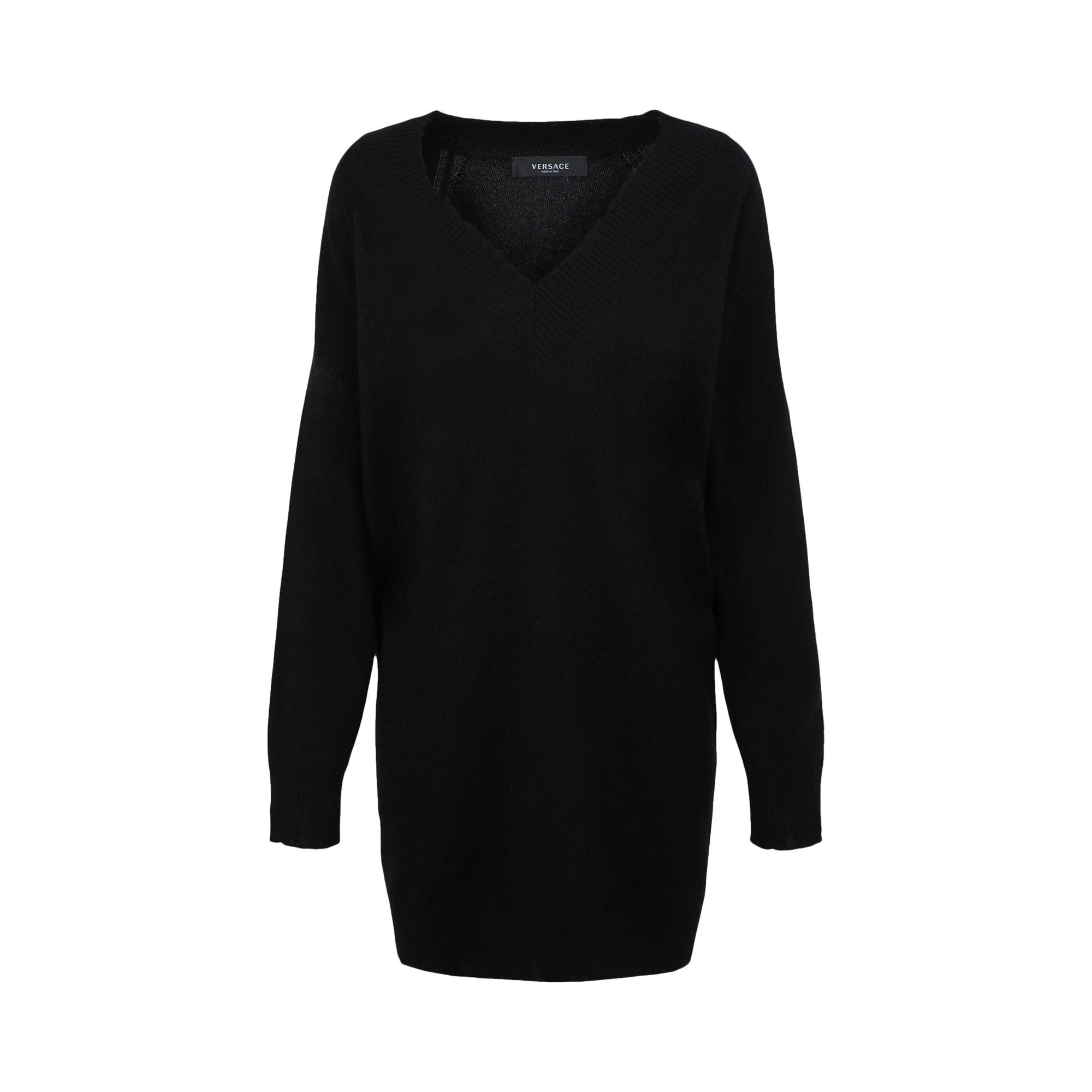 Versace Safety Pin Knitted Dress 'Black' - 1