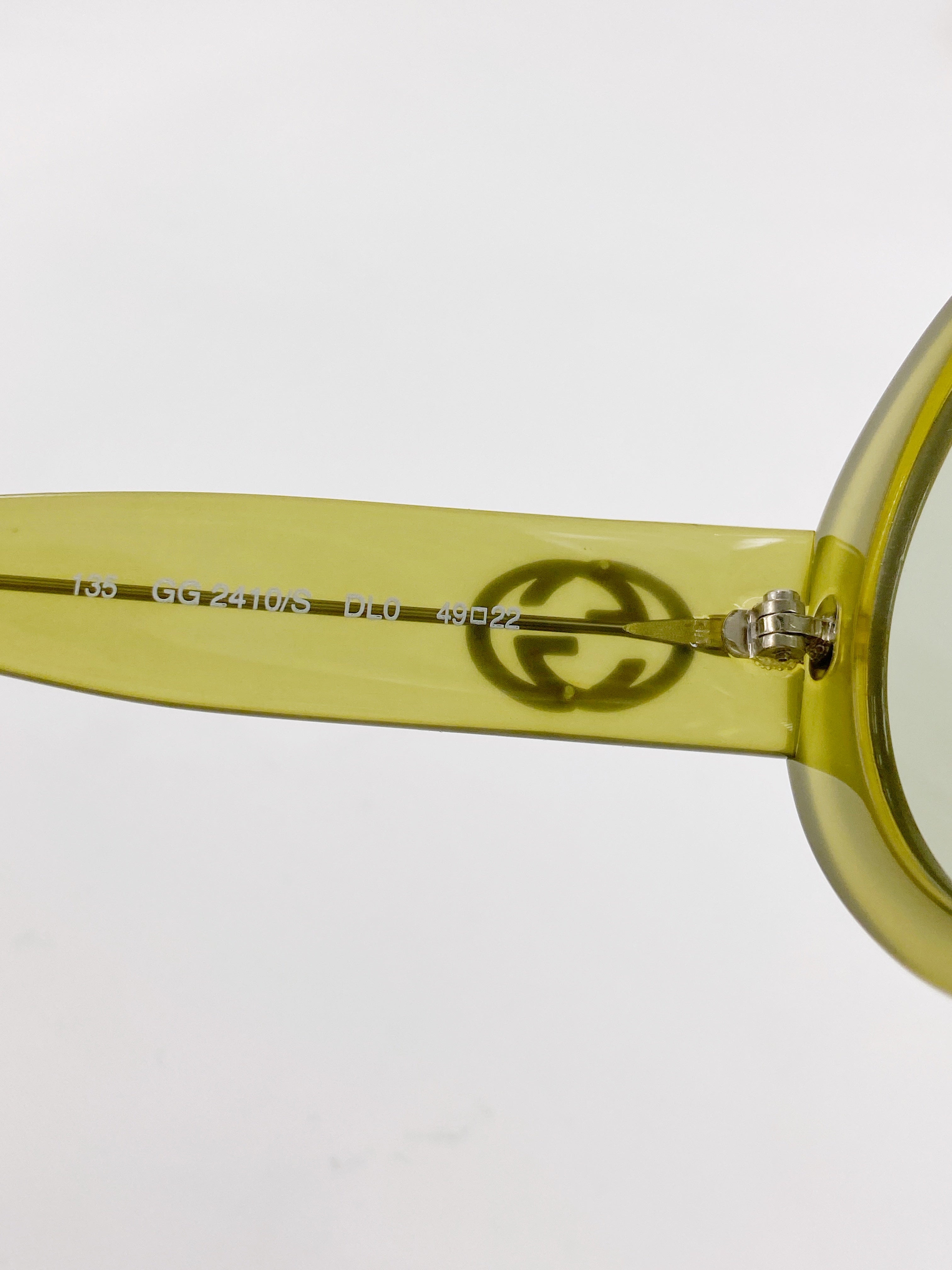 Gucci Fall 1995 Tom Ford Olive Green Oversized Oval Sunglasses - 7