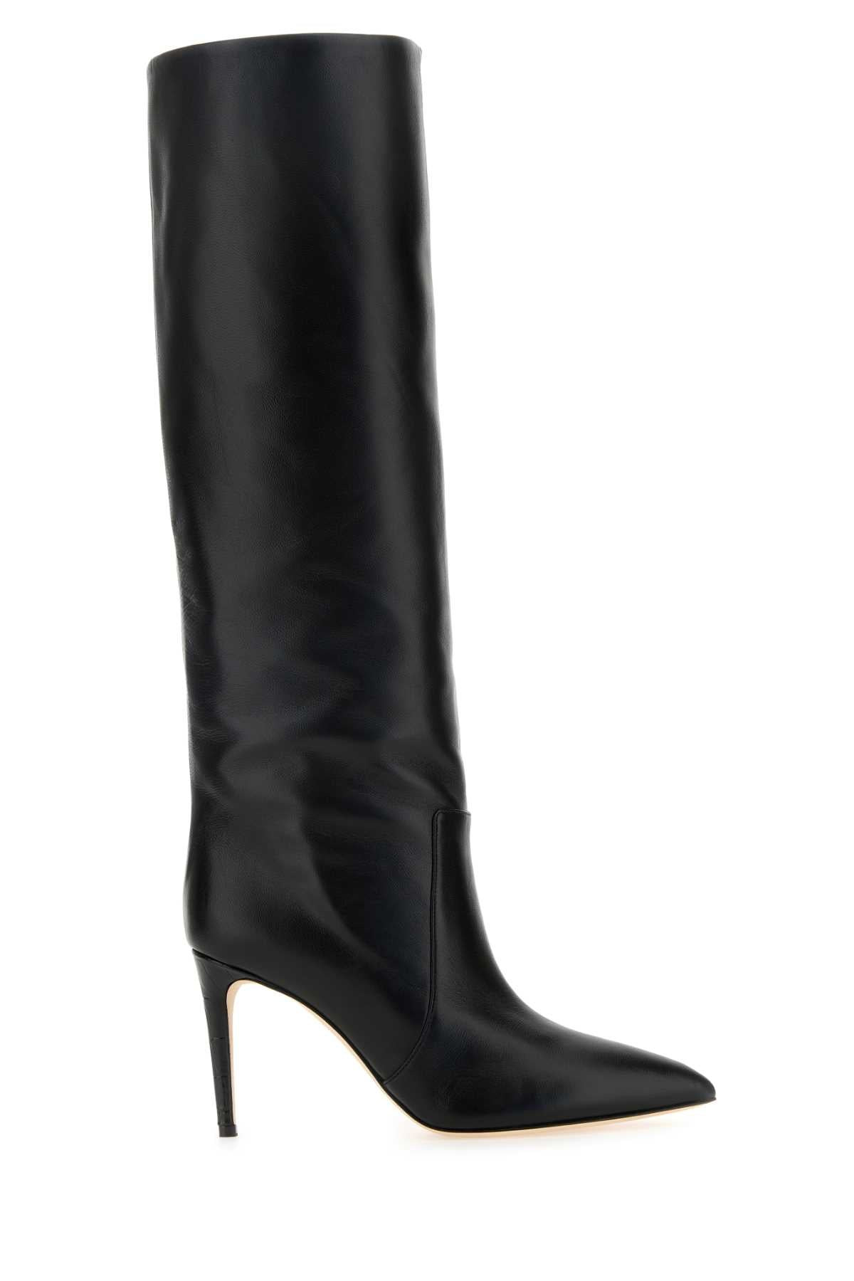 Paris Texas Women Black Leather Boots - 1