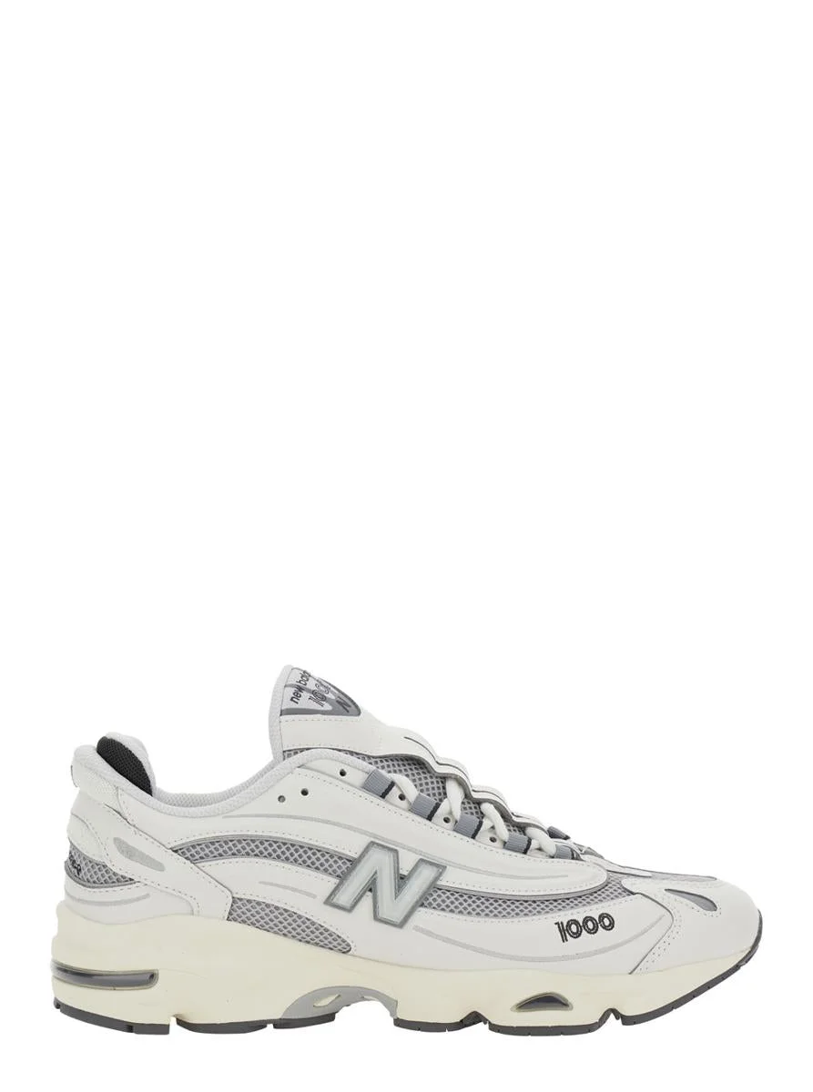 New Balance Grey Low Top Sneakers With Logo Patch On Side And Tongue And Perforated Panels In Tech F - 1