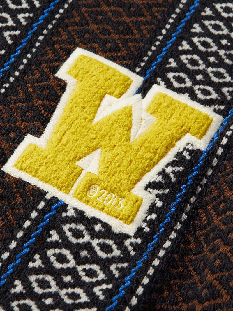 Appliquéd Wool-Blend Jacquard Sweater 3