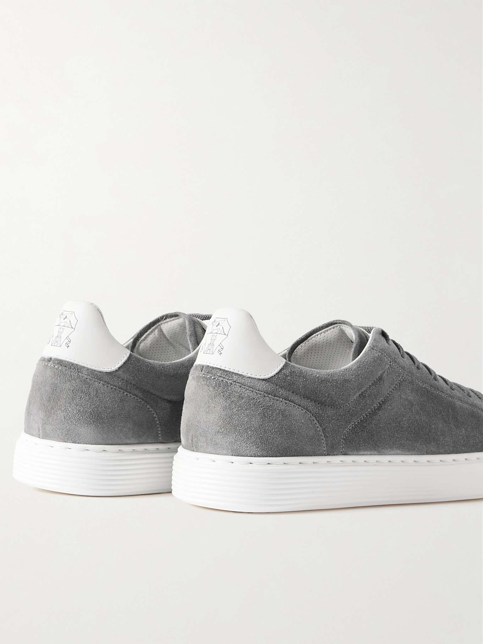 Urano Leather-Trimmed Suede Sneakers - 5