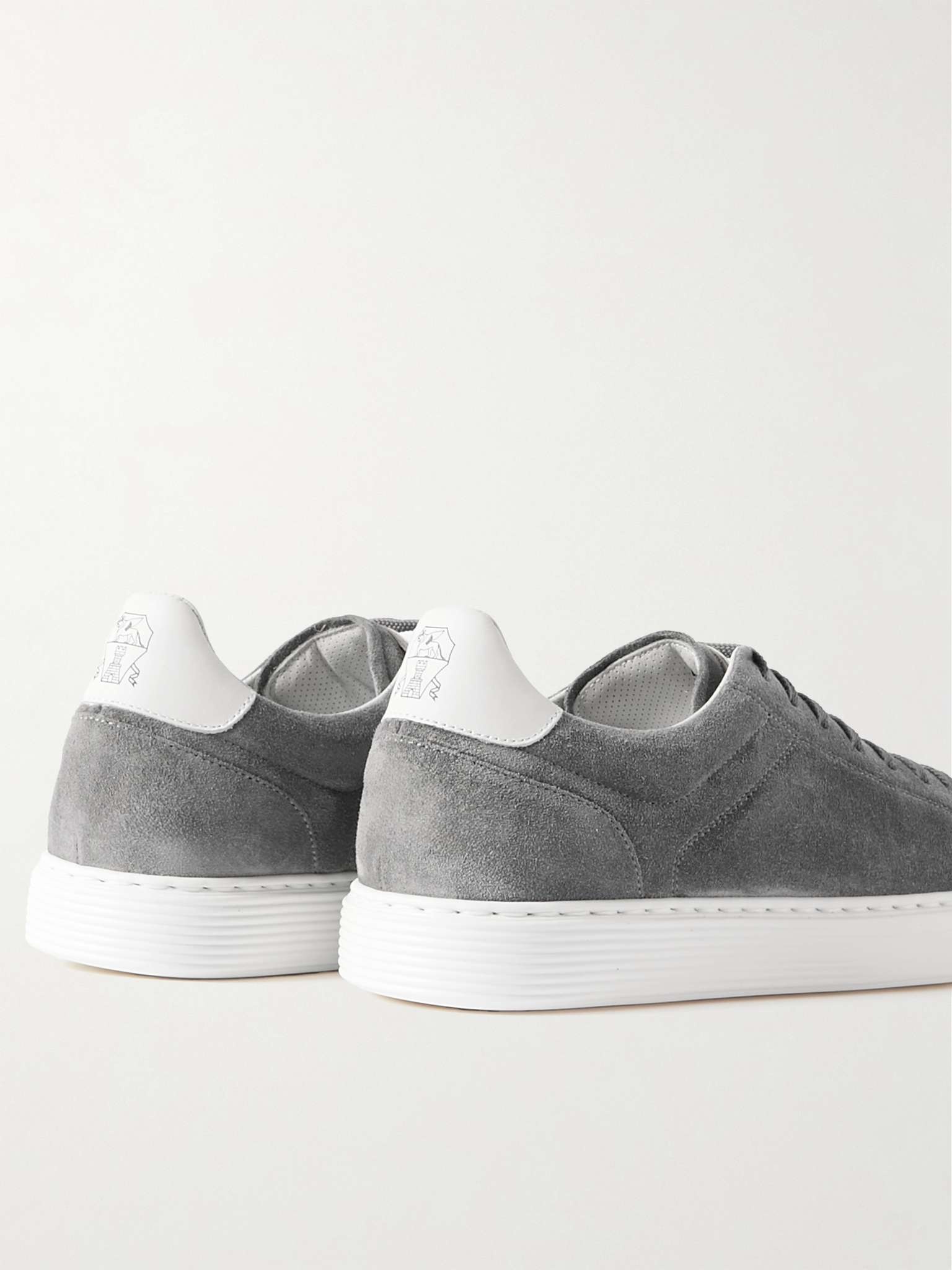Urano Leather-Trimmed Suede Sneakers - 10