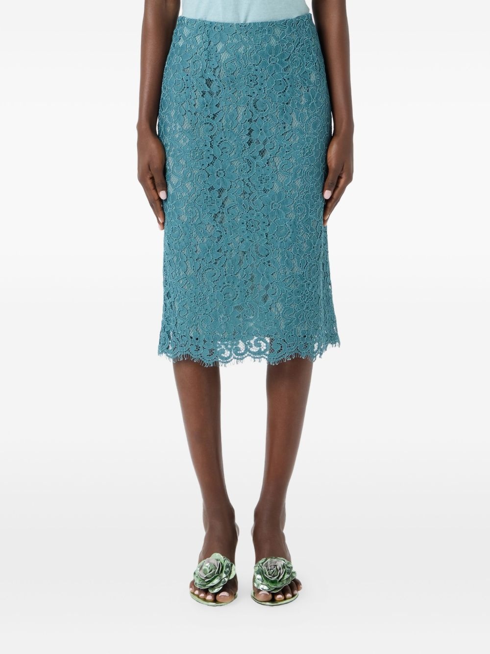lace pencil skirt - 3
