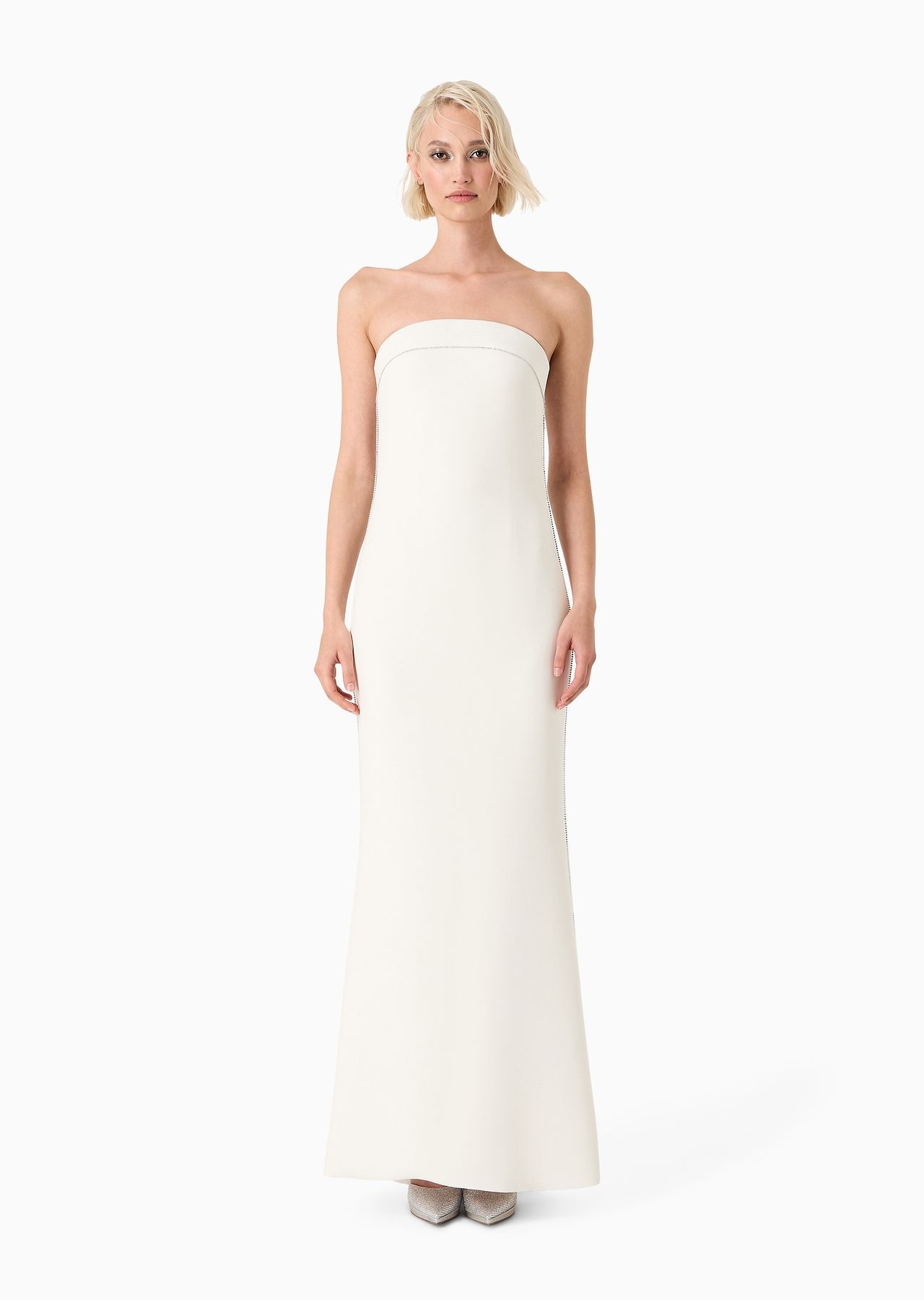 Long silk bustier dress - 2