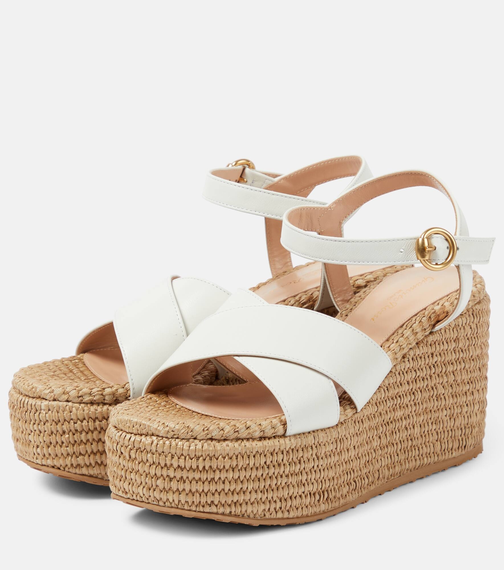 Suede wedge sandals - 5