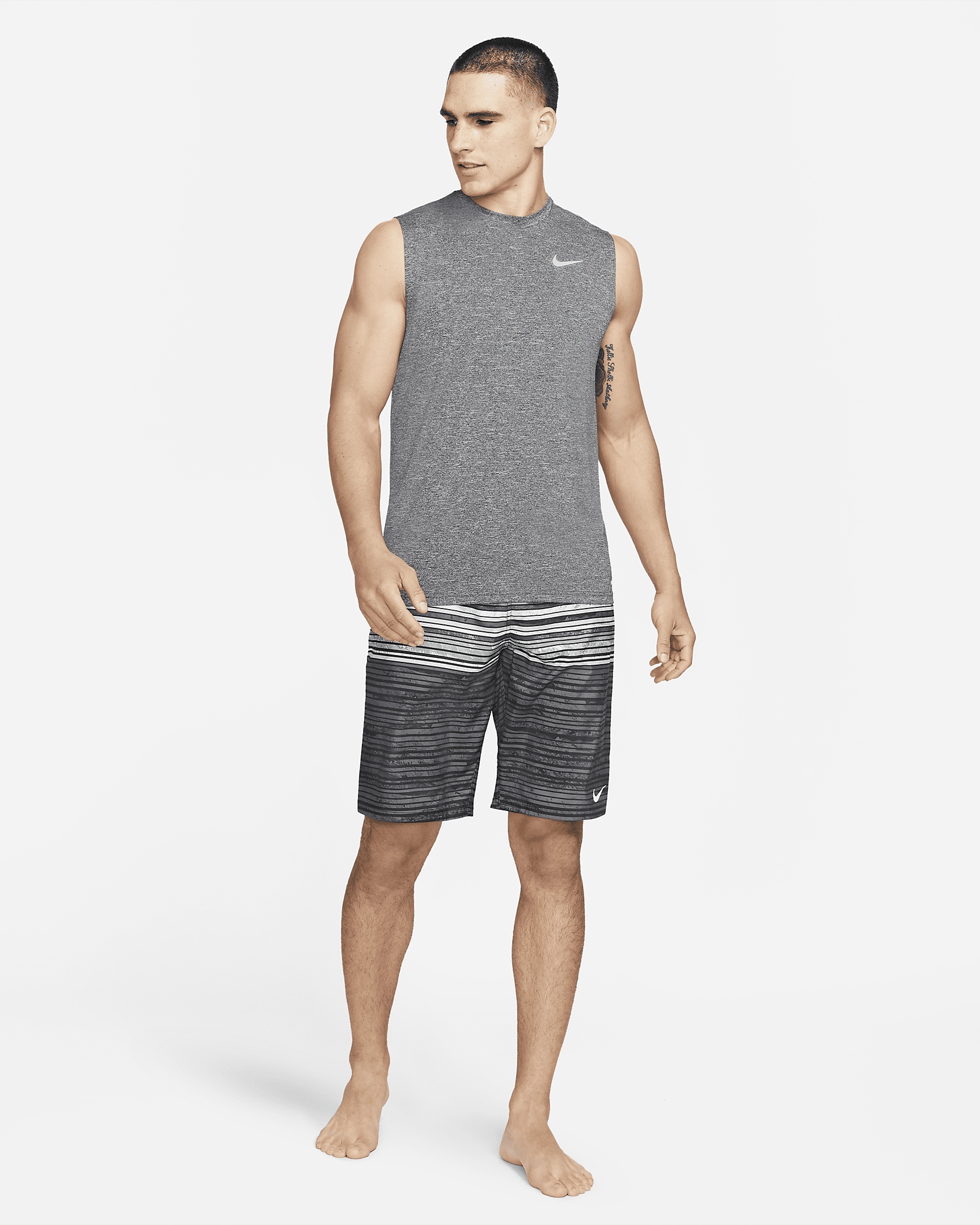 Nike Men's Heathered Sleeveless Hydroguard Swim Shirt - 6