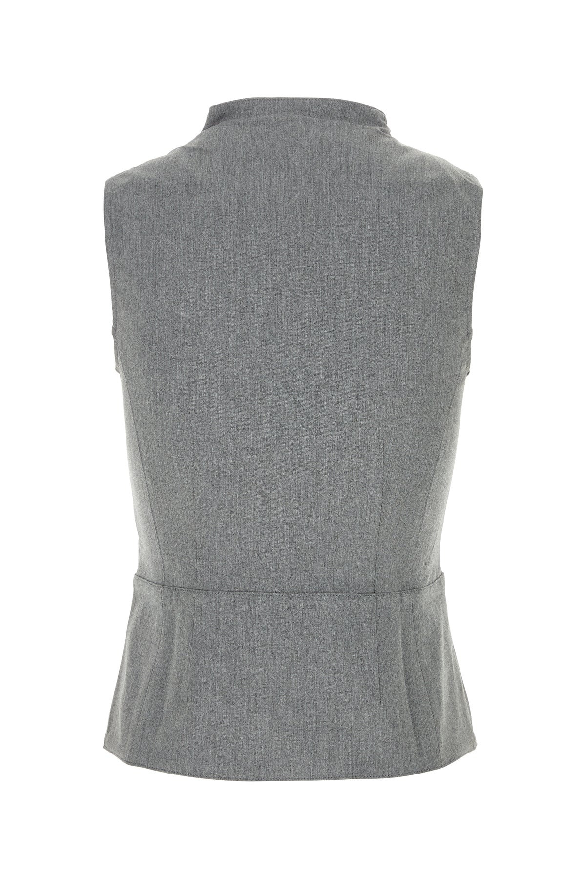 Melange grey stretch jersey Amor top - 2