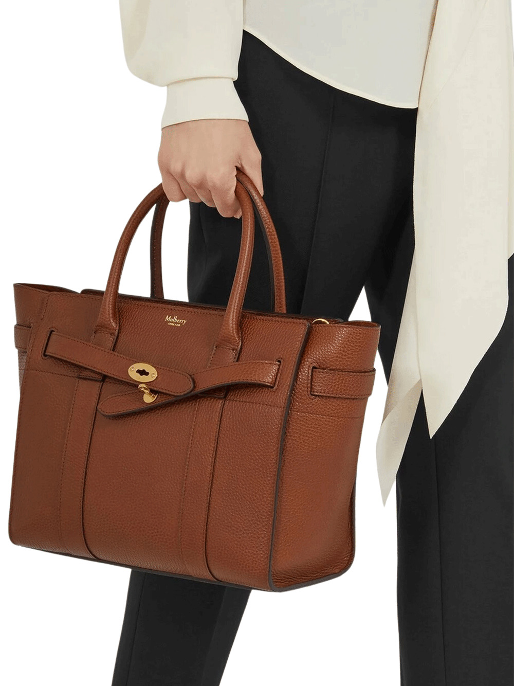 Small Zipped Bayswater Small Classic Grain (Oak) - 8