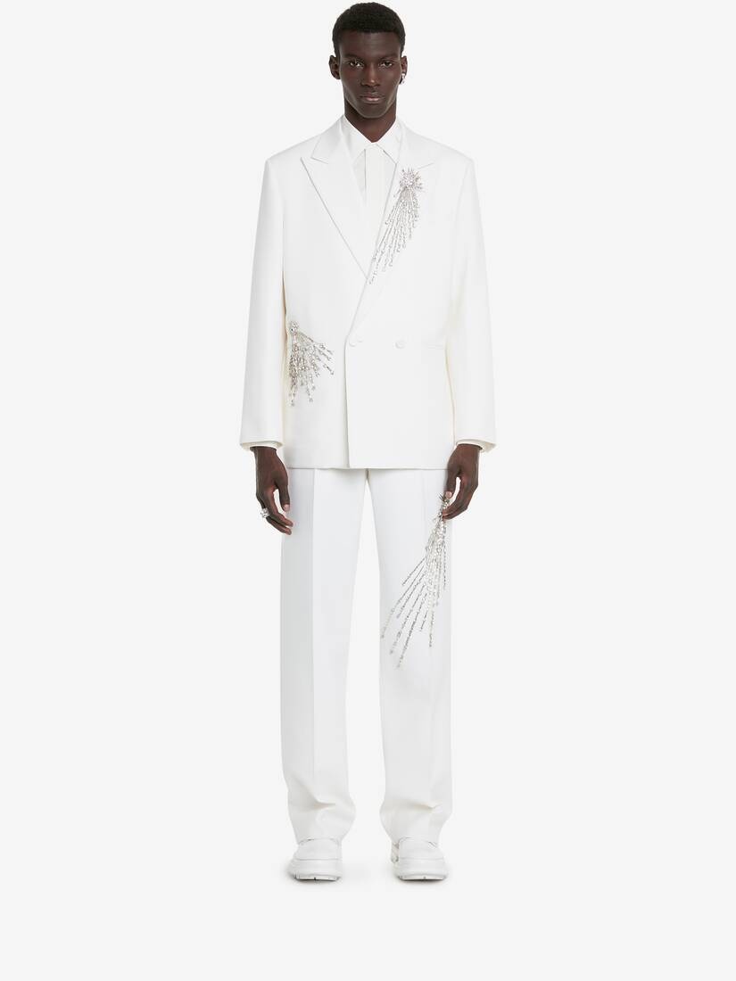 Men's Astral Jewel Double-breasted Jacket in Ivory - 2