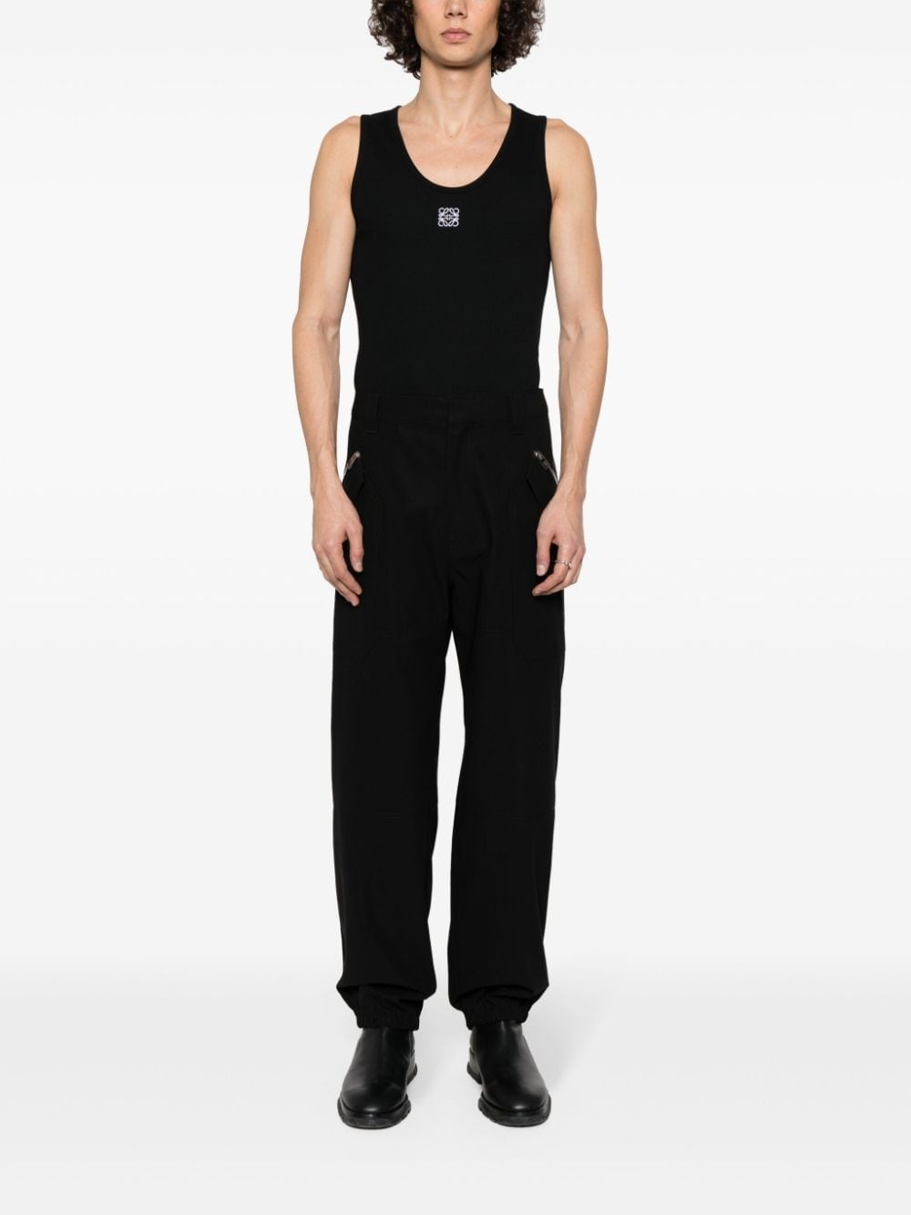 gabardine cargo trousers - 2