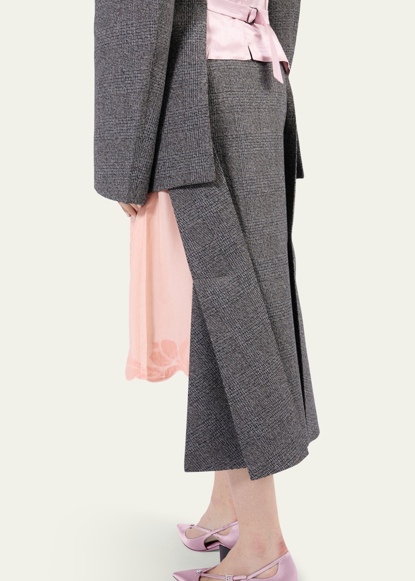 Prada Deconstructed Prince of Wales Checked Wool Mermaid