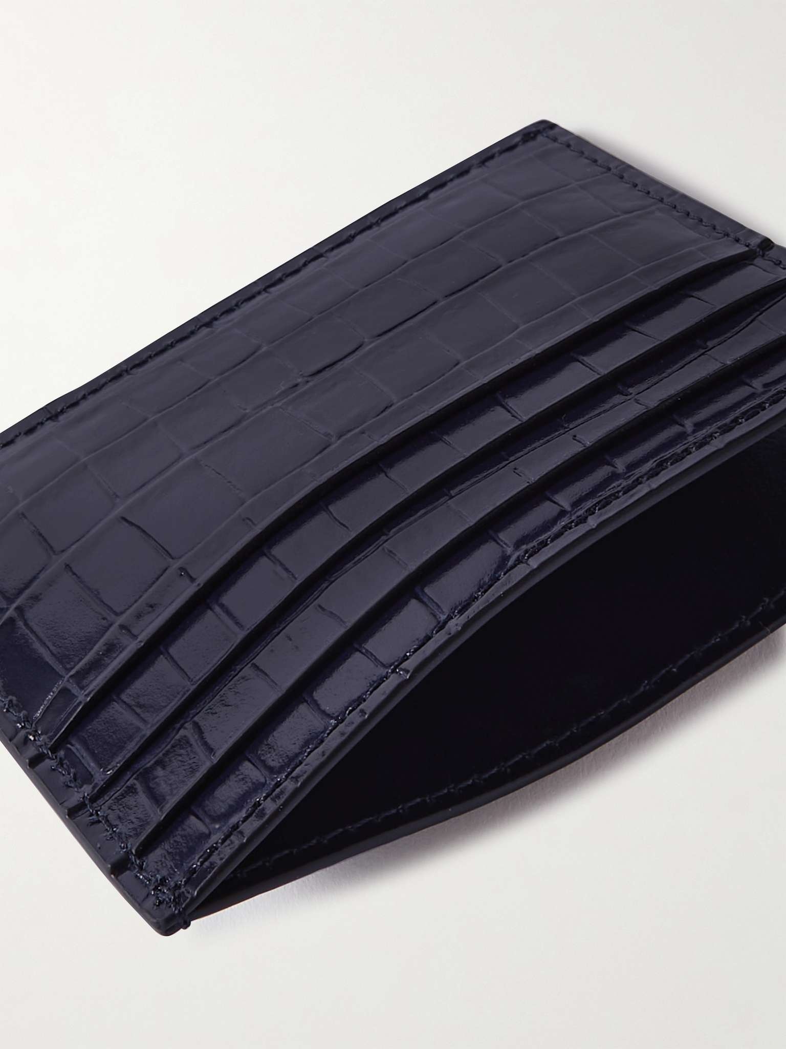 Croc-Effect Leather Cardholder - 2