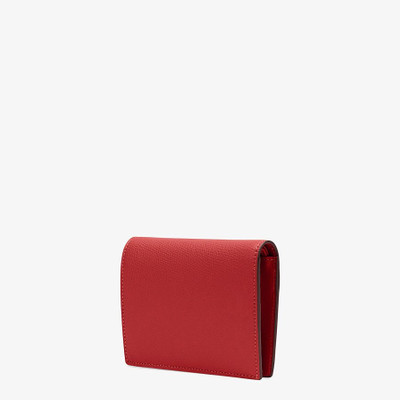 FENDI Red leather compact wallet outlook