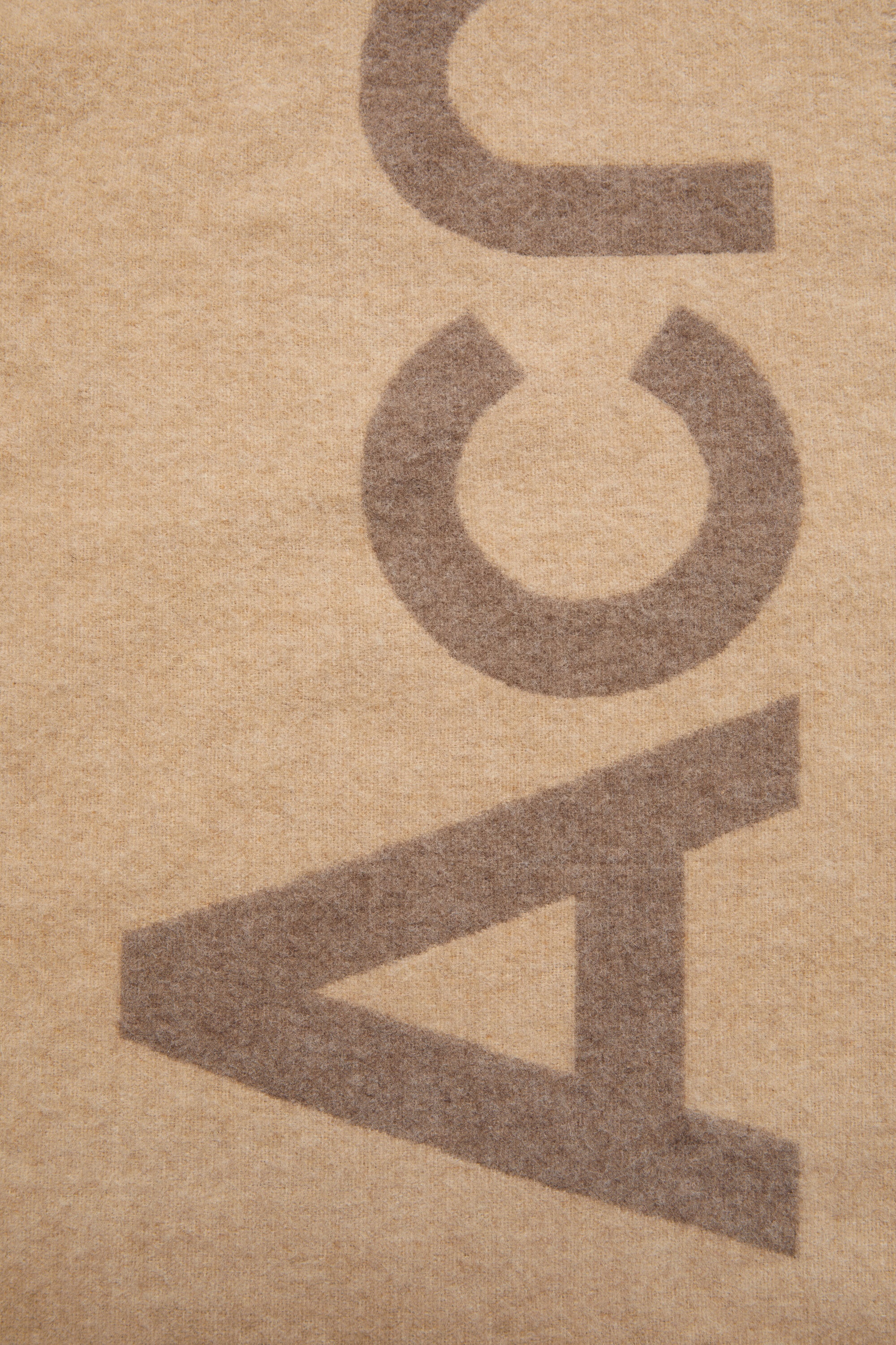 Logo jacquard scarf - Narrow - Camel brown - 5