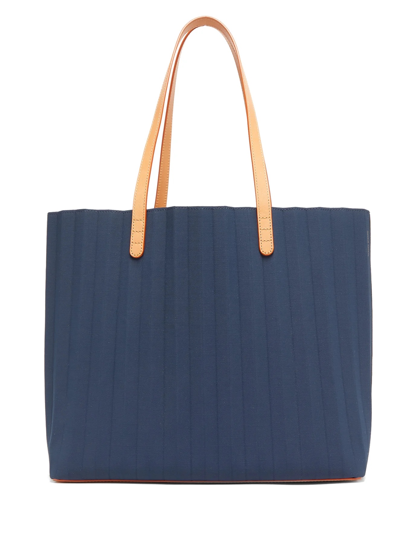 Pleated canvas tote bag - 1