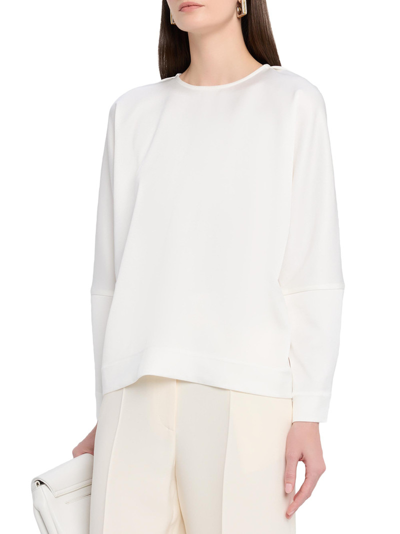 Women's Natalia Satin Button-Back Top - Ivory 3