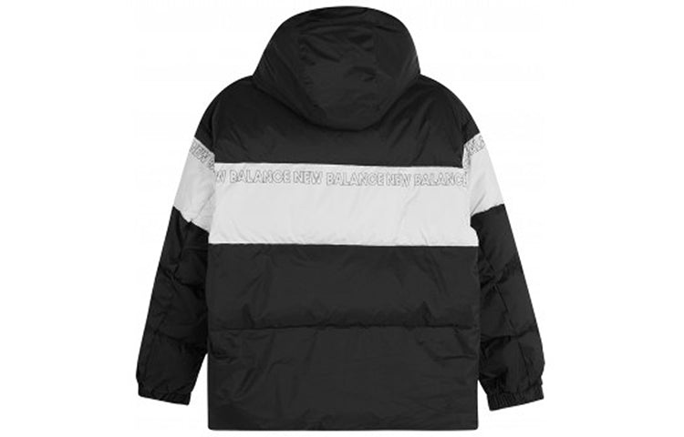 New Balance Colorblock Padded Jacket 'Black White' NP943011-BK - 2