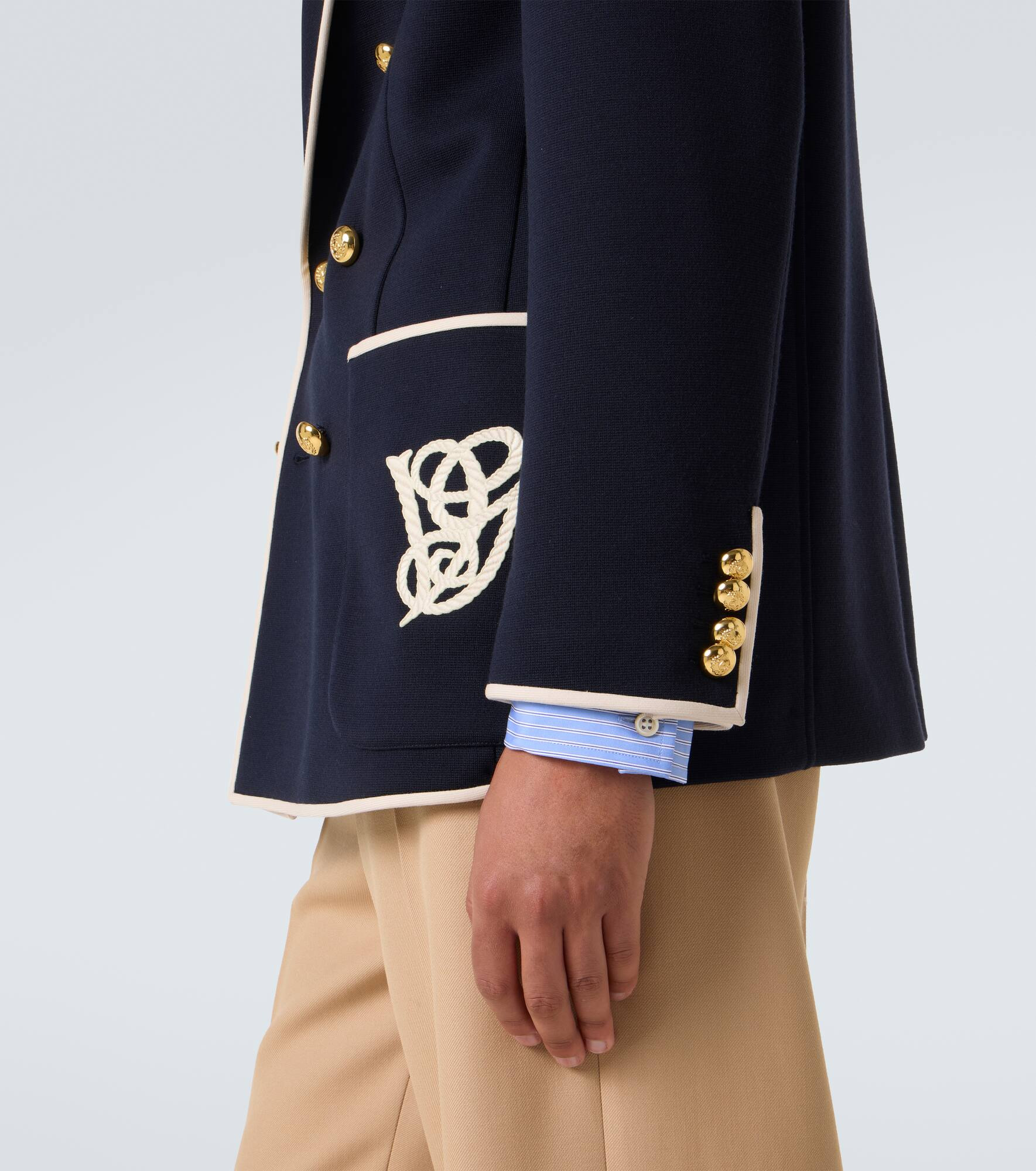 Wool jersey blazer - 7