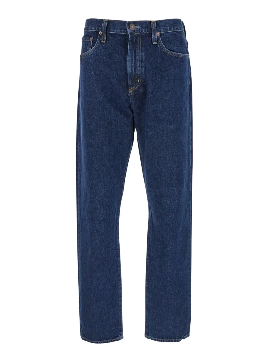 Agolde Blue Five-Pocket Jeans In Denim Man - 1