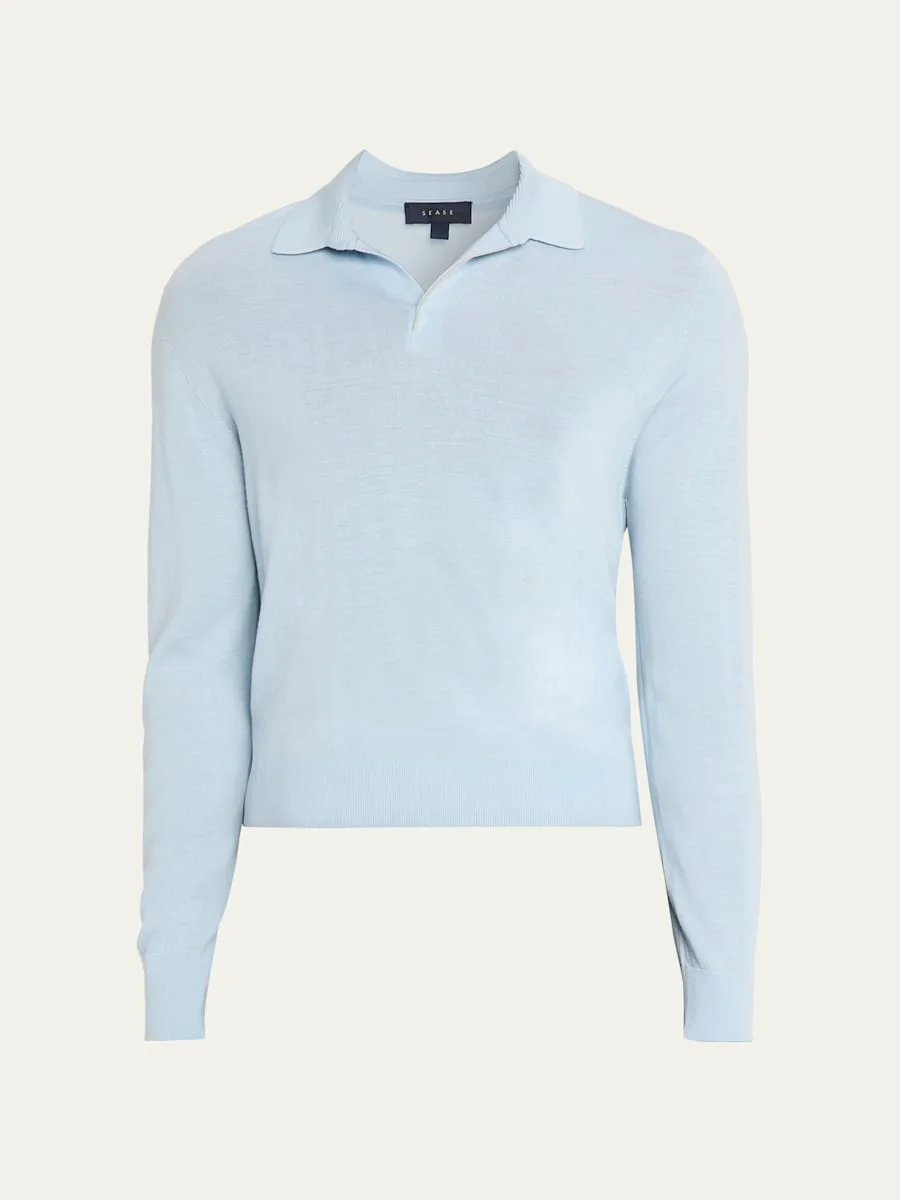 Men's Lasca V-Neck Polo Sweater - 1