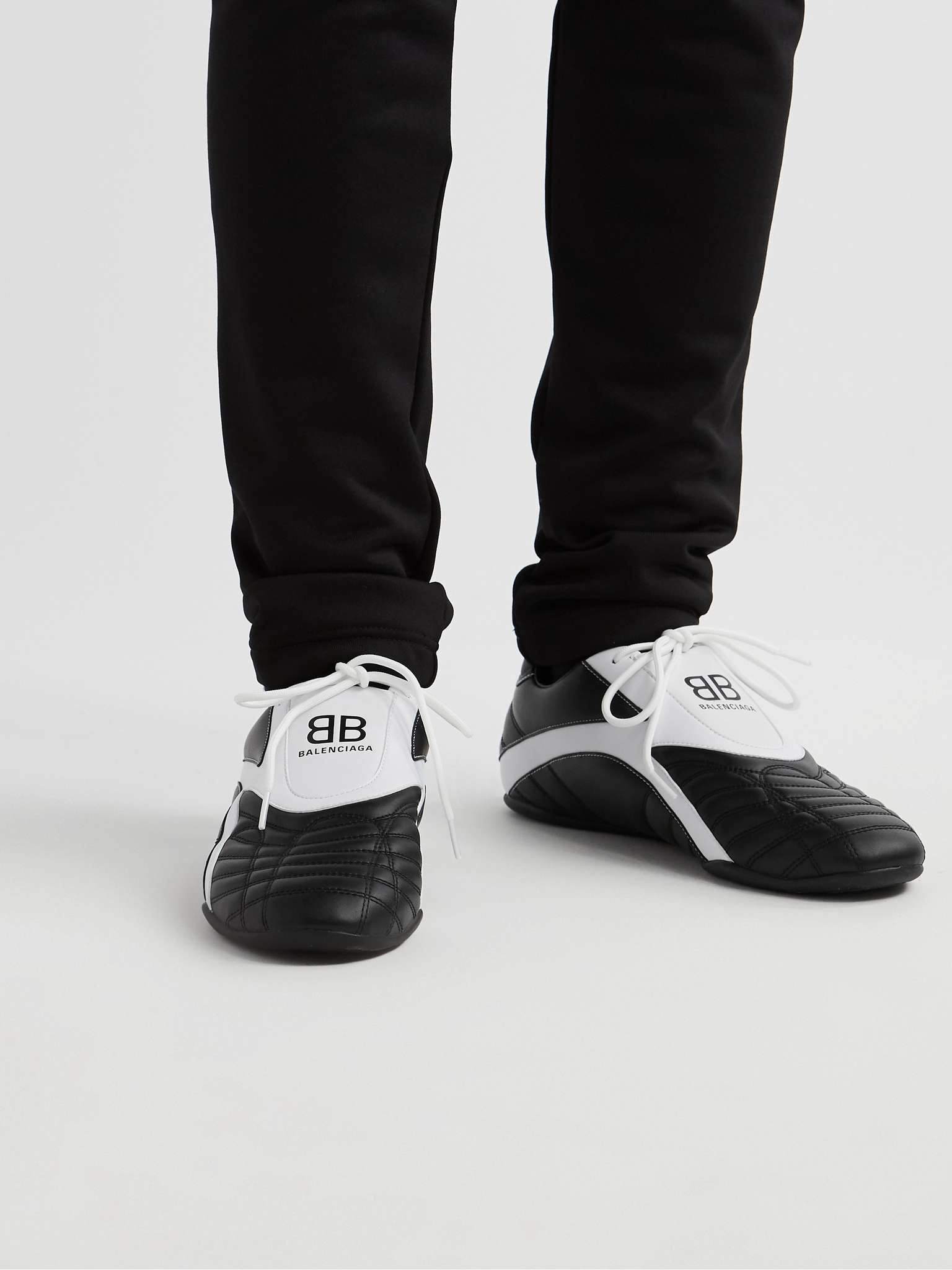 Zen Logo-Print Faux Leather Sneakers - 2