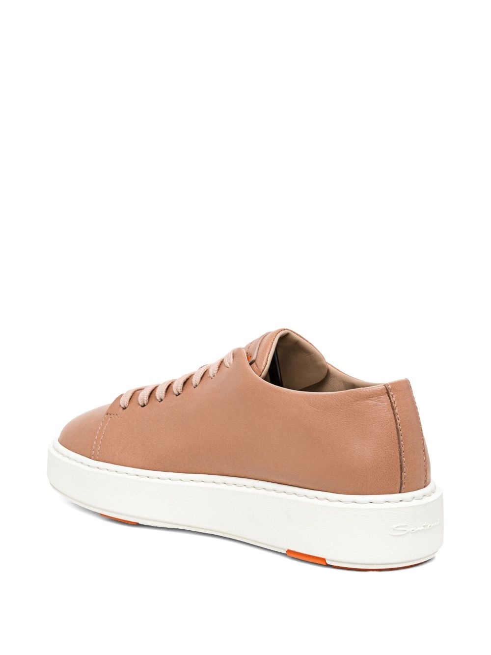 leather lace-up sneakers - 3