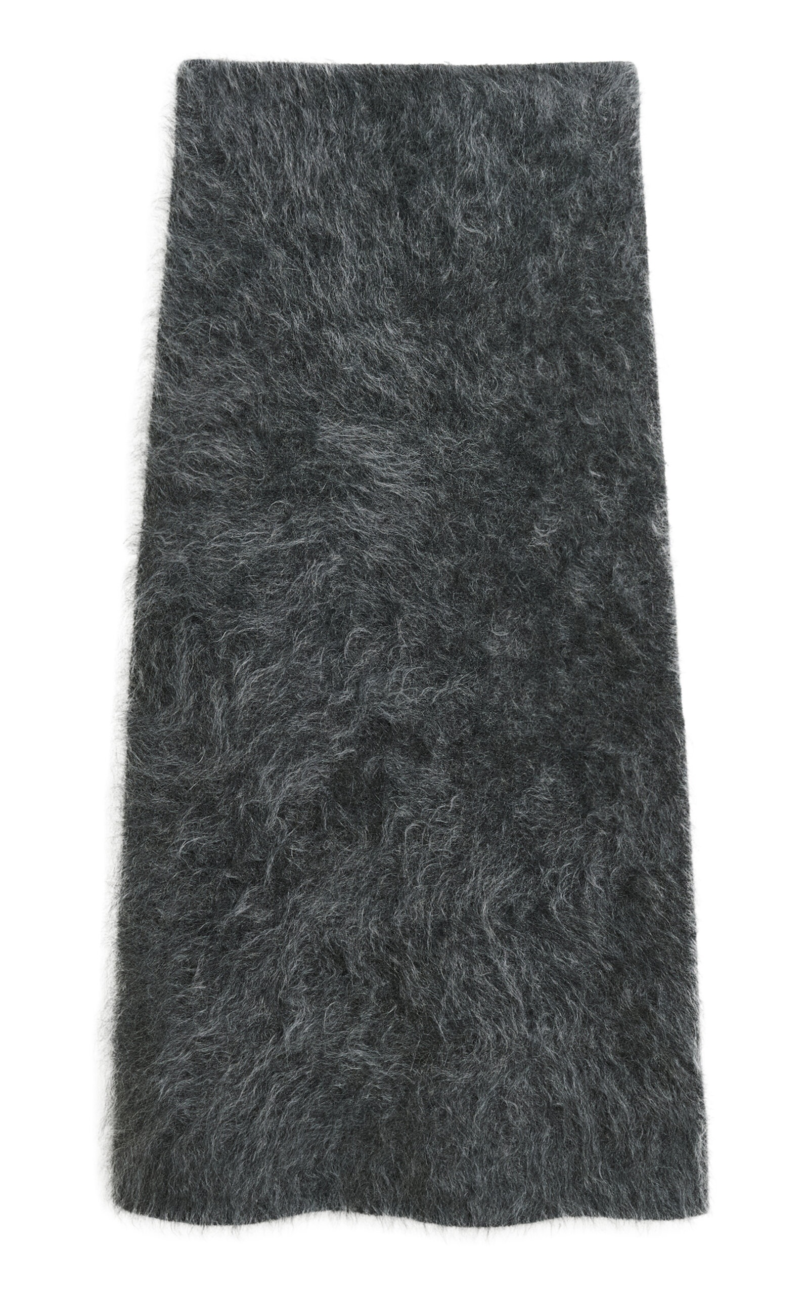 Estille Brushed Mohair-Blend Midi Skirt dark grey - 1