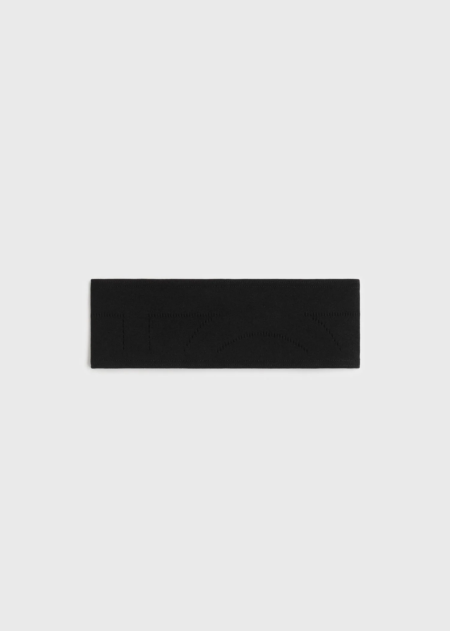 Pointelle monogram headband washed black - 1