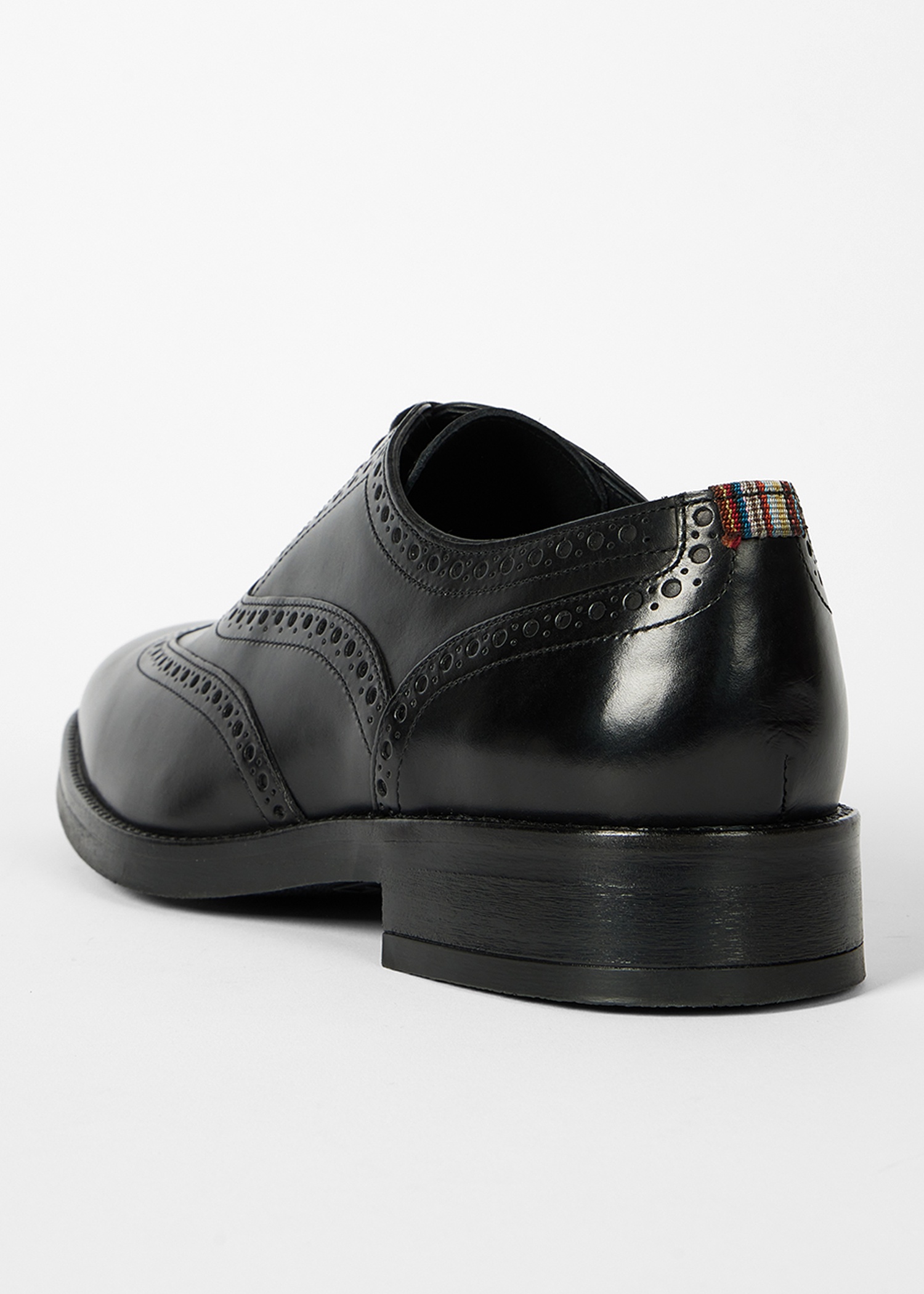 Black Leather 'Mills' Brogues - 5