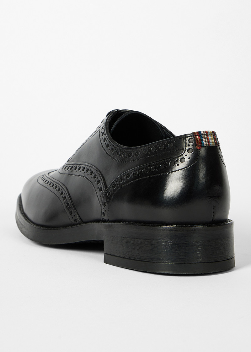Black Leather 'Mills' Brogues 5