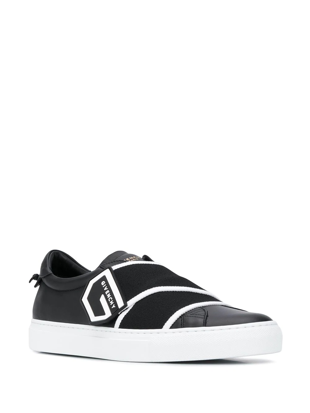 logo-strap low-top sneakers - 2