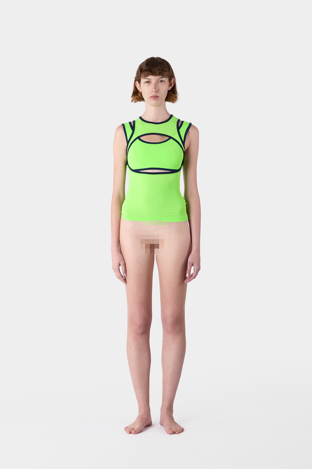SUPER STRETCH COMBINED TOP / neon green - 5